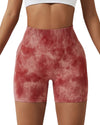 Daisy Tie Dye Shorts (Maroon)