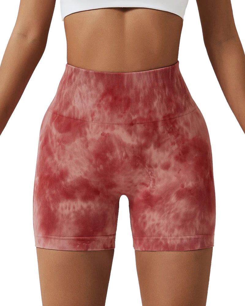 Daisy Tie Dye Shorts (Maroon)