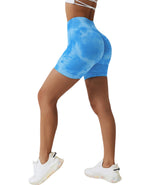 Daisy Tie Dye Shorts (Baby Blue)