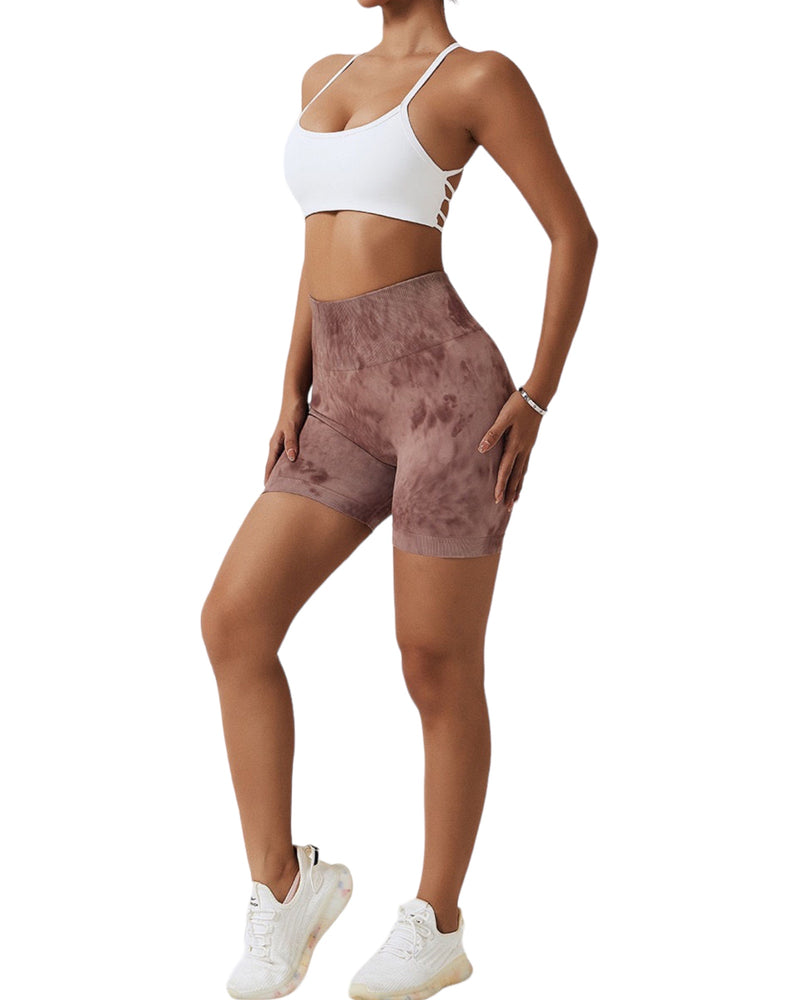 Daisy Tie Dye Shorts (Mocha)