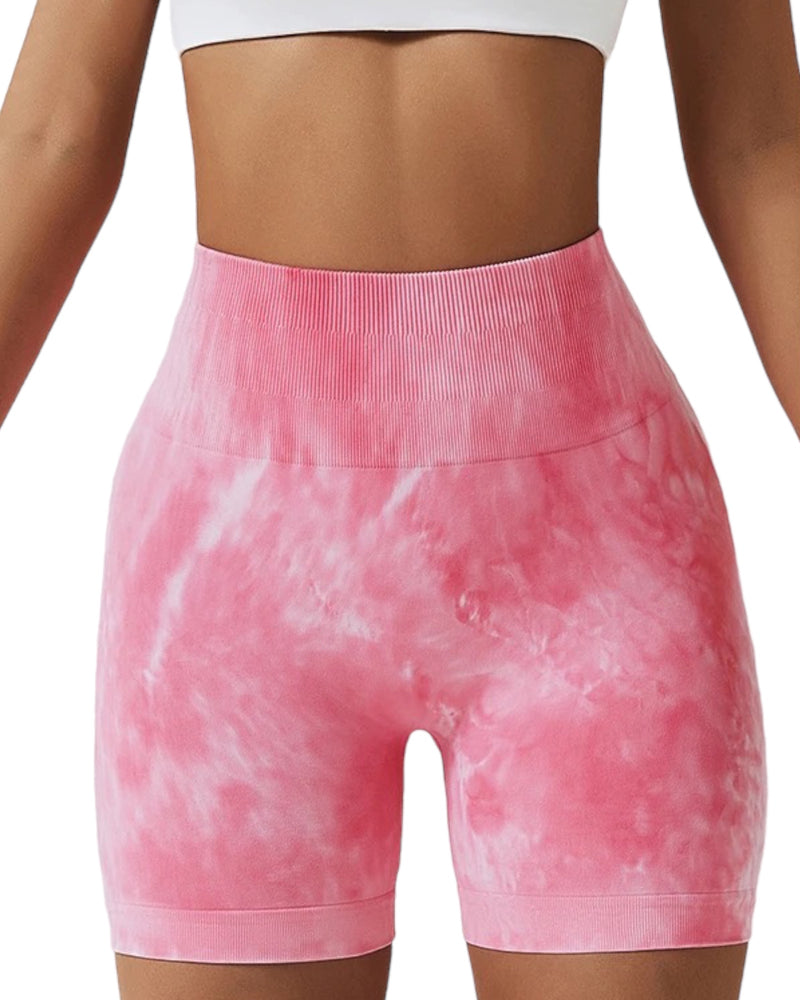 Daisy Tie Dye Shorts (Rose)
