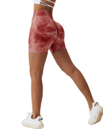 Daisy Tie Dye Shorts (Maroon)