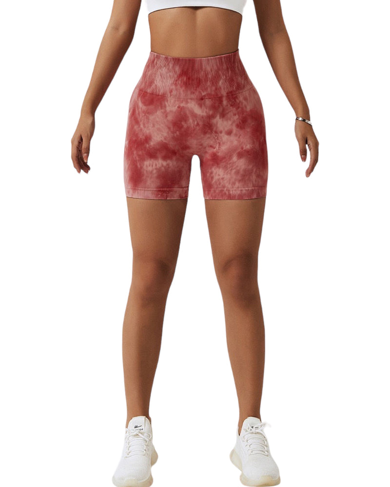 Daisy Tie Dye Shorts (Maroon)