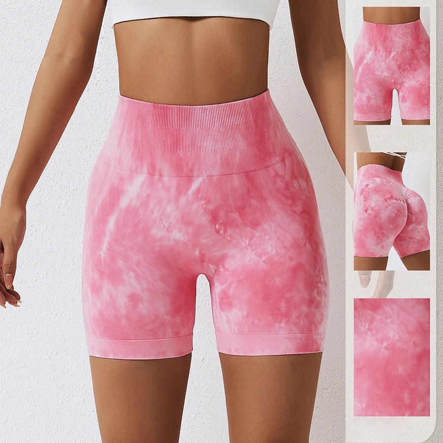 Daisy Tie Dye Shorts (Rose)