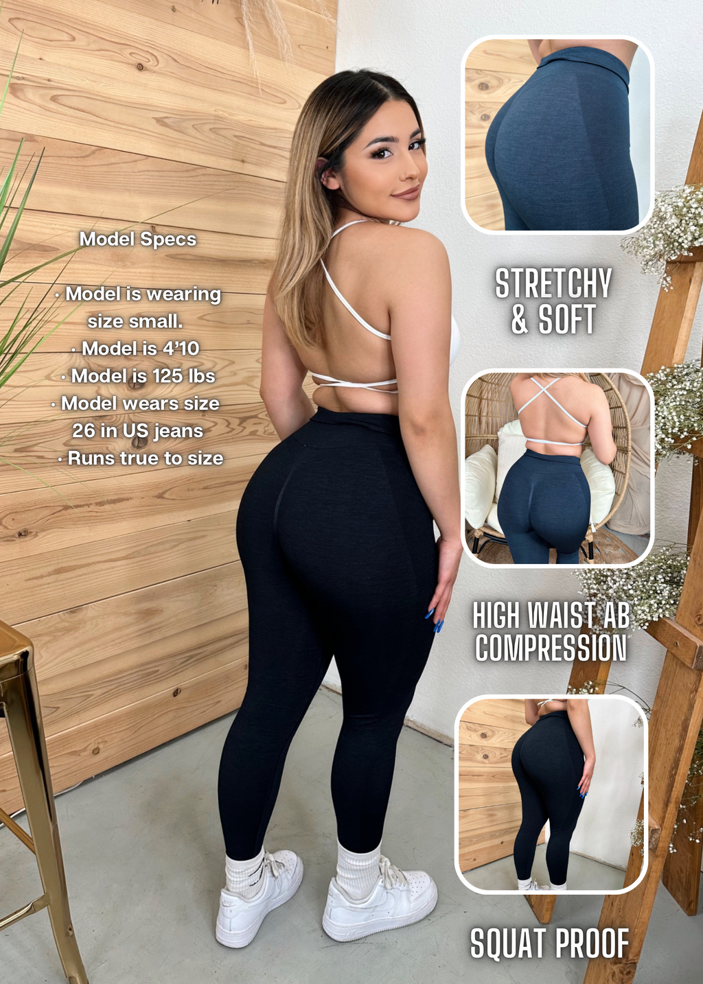 Delia Seamless Leggings (Midnight)