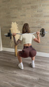 Soft Tie Dye Active Shorts (Mocha)