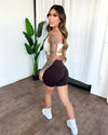 Alisa Seamless Shorts (Dark Chocolate)
