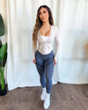 Slim Fit Hoodie Jacket (Ivory)
