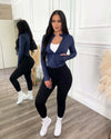Slim Fit Active Jacket (Navy Blue)