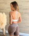 Soft T-Back Sports Bra (White)