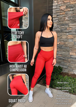 Essential Seamless Soft Leggings (Cherry)