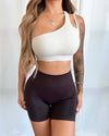 Alisa Seamless Shorts (Dark Chocolate)