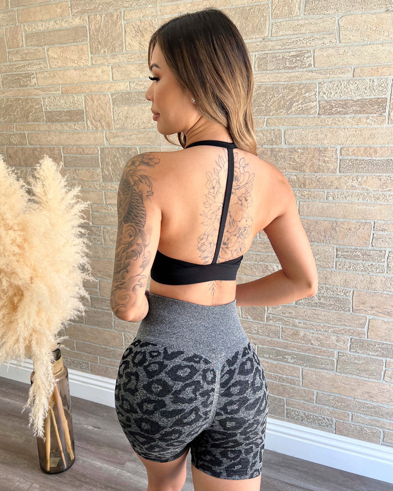 Soft T-Back Sports Bra (Black)