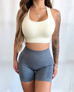 Alisa Seamless Shorts (Icy Blue)