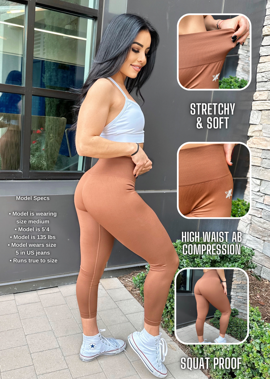 Essential Seamless Soft Leggings (Mocha)