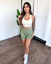 Alisa Seamless Shorts (Light Sage)