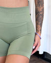 Alisa Seamless Shorts (Light Sage)