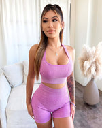 Acid Wash Sports Bra (Rosy Pink)
