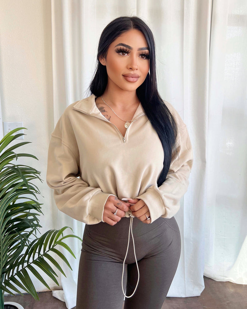 Amber Fleece Pullover (Vanilla)