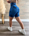 Soft Tie Dye Active Shorts (Blue)