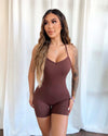 Rosalia Shorts Jumpsuit (Amber Brown)