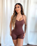 Rosalia Shorts Jumpsuit (Amber Brown)
