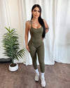 Rosalia Long Jumpsuit (Olive)