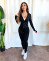 Slim Fit Hoodie Jacket (Black)