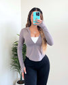Slim Fit Hoodie Jacket (Icy Gray)
