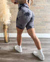 Soft Tie Dye Active Shorts (Gray)
