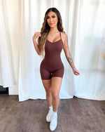Rosalia Shorts Jumpsuit (Amber Brown)