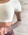 Active Crop Top (Ivory)