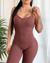Rosalia Long Jumpsuit (Amber Brown)
