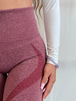 Bella Contour Leggings (Maroon)