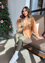 Warm Up Fleece Jacket (Camel)