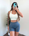 Alisa Seamless Shorts (Icy Blue)