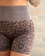 Seamless Leopard Shorts (Mocha)