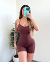 Rosalia Shorts Jumpsuit (Amber Brown)