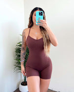 Rosalia Shorts Jumpsuit (Amber Brown)