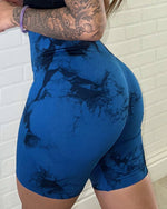 Soft Tie Dye Active Shorts (Blue)
