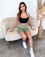 Seamless Leopard Shorts (Sage)