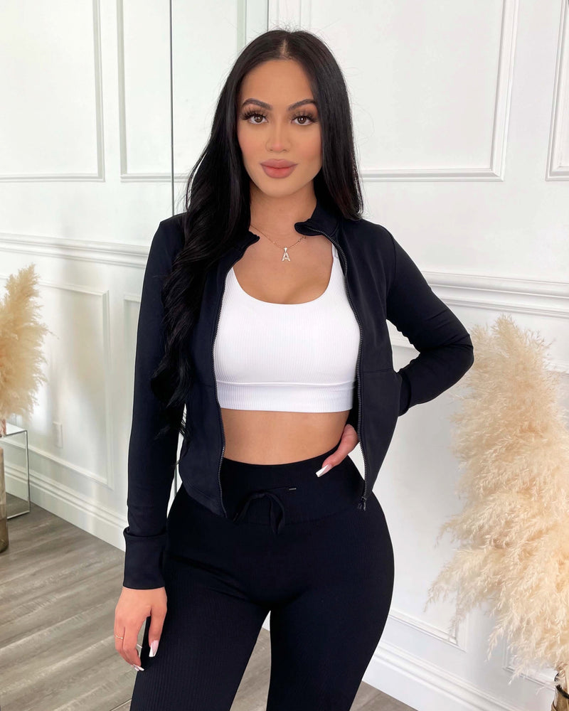 Slim Fit Active Jacket (Black)