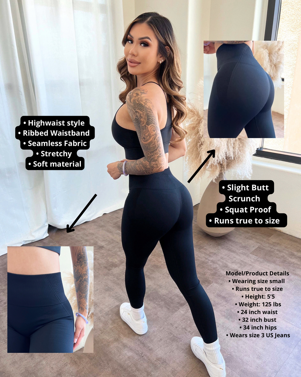 Nova Seamless Leggings (Black)