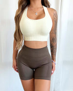 Alisa Seamless Shorts (Coffee)