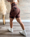 Soft Tie Dye Active Shorts (Mocha)