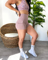 Sadie Cargo Shorts (Light Mauve)