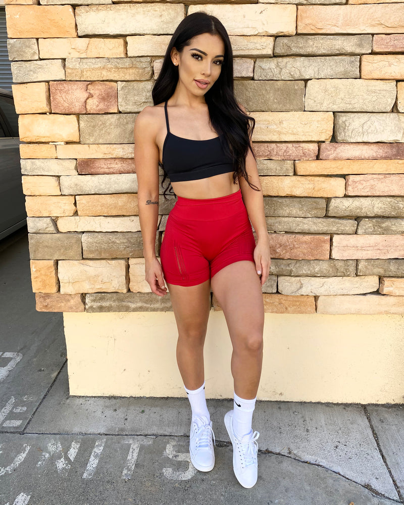 Levi Seamless Biker Shorts (Red)