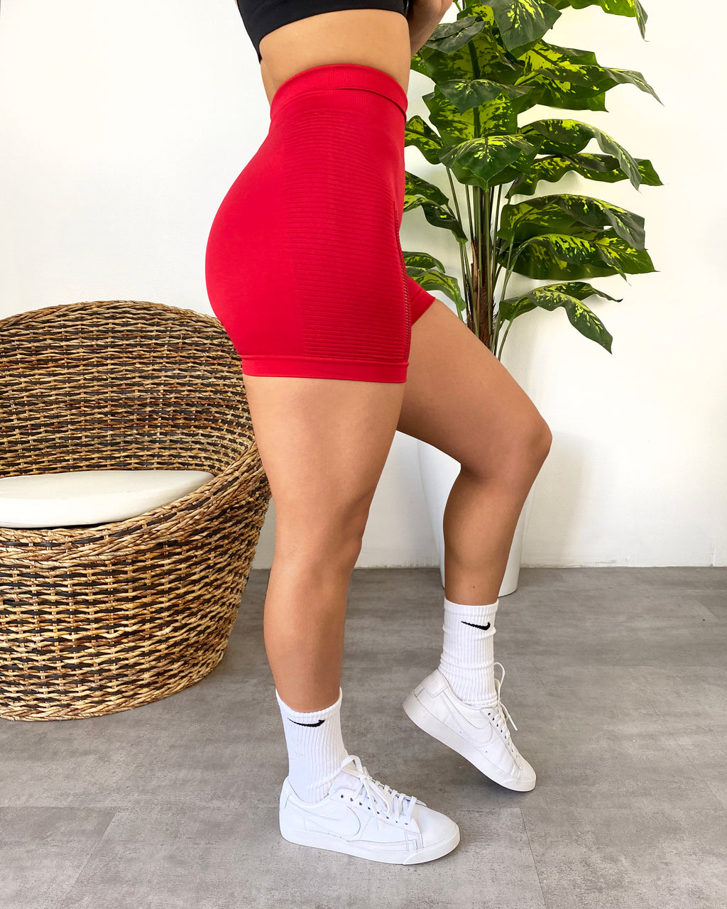 Levi Seamless Biker Shorts (Red)