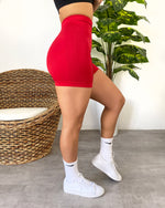 Levi Seamless Biker Shorts (Red)