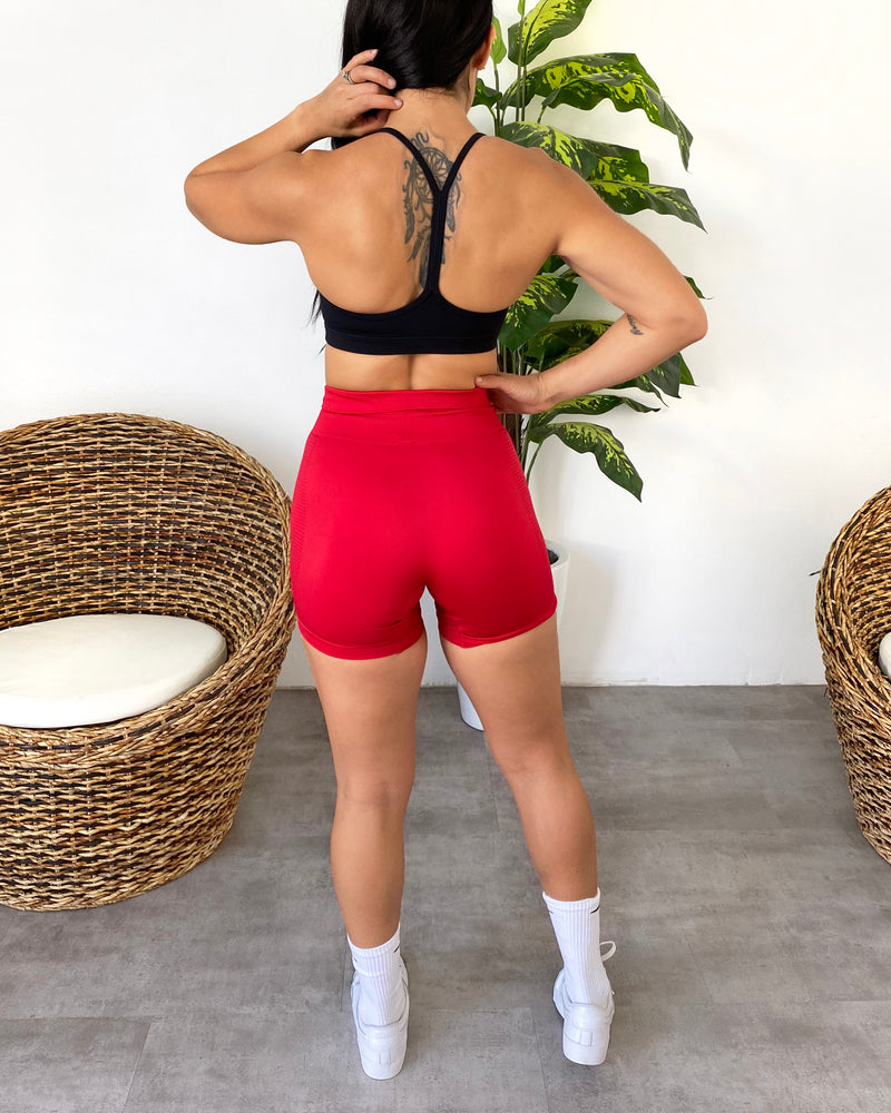 Levi Seamless Biker Shorts (Red)